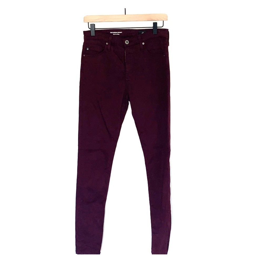 Ag Adriano Goldschmied Skinny Jeans — Deep Wine